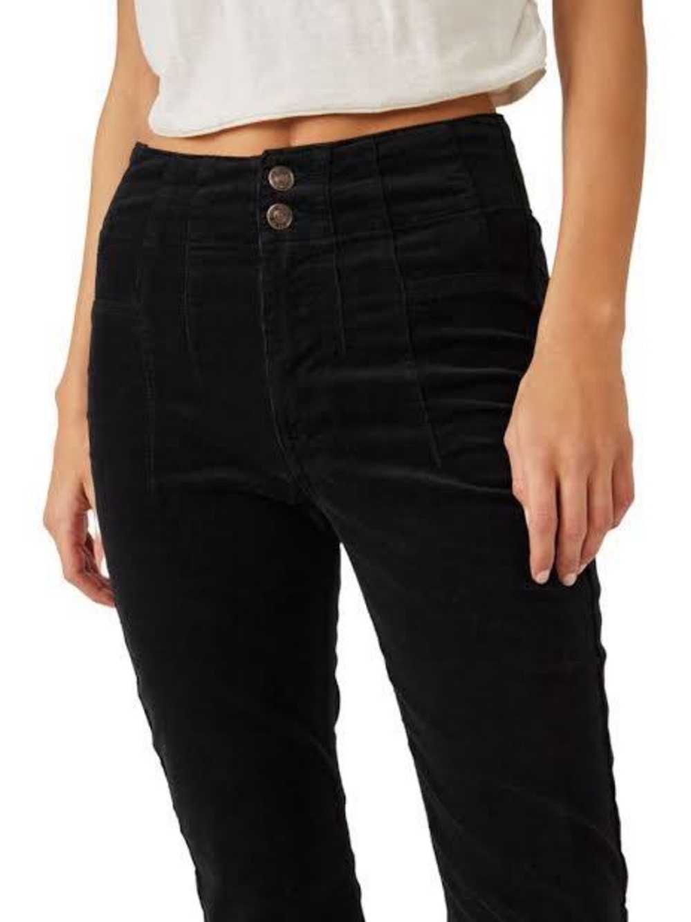 Free People JaydeCord Flare Black Pants 27